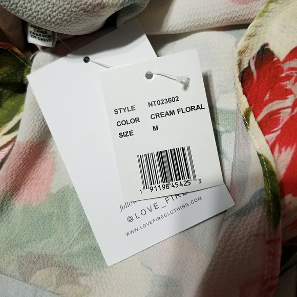 LOVE, FIRE Cream Floral Layered Top - Picture 7 of 8